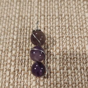 Elegant Purple Beaded pendent